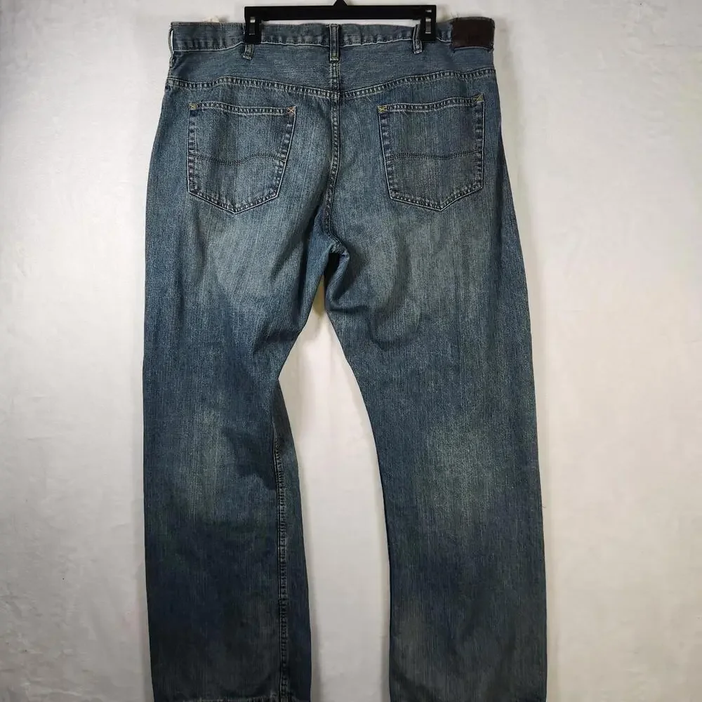 Lee Dungarees Jeans 42x32 Relaxed Fit Bootcut Blue Denim Classic‎ Straight Leg